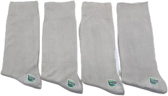 Leement socks Erkek 4 Çift Ince Yazlık Bambu Klasik Çorap bej -1