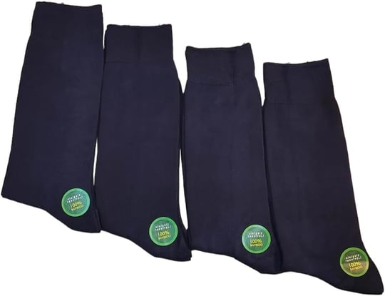 Leement socks Erkek 4 Çift Ince Yazlık Bambu Klasik Çorap bej -1