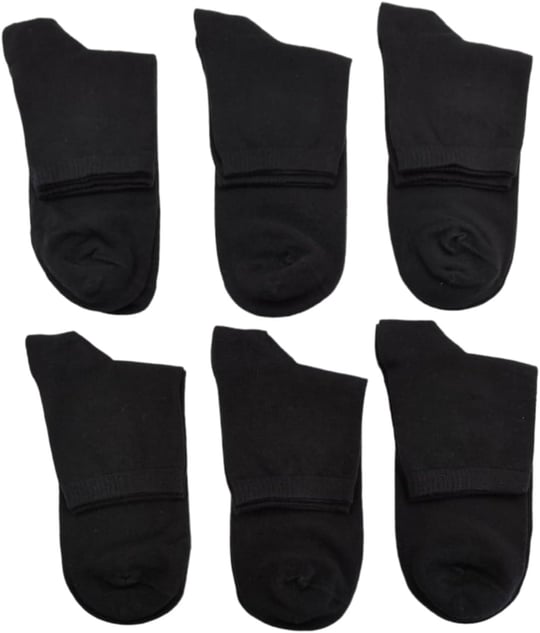 Leement socks Erkek 6 Çift Ince Yazlık Yarım Konç Çorap Yumuşak Dokulu Dikişsiz Pamuklu siyah -1