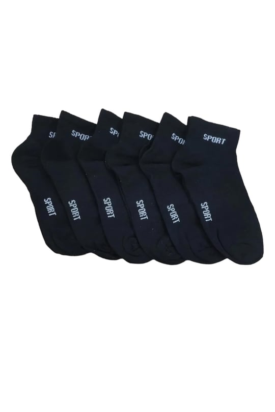 Leement socks Erkek 6 Çift Yarım Konç Spor Çorap Ekonomik beyaz -1