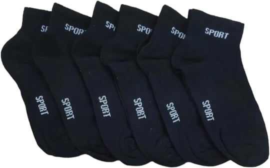 Leement socks Erkek 6 Çift Yarım Konç Spor Çorap Ekonomik beyaz -1
