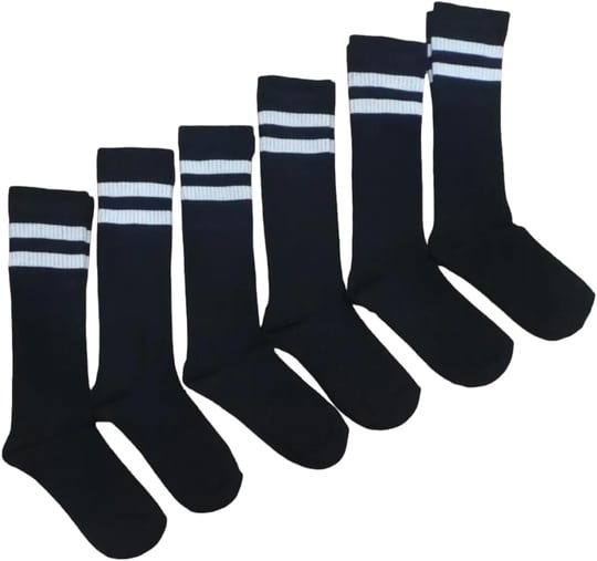 Leement socks Kız Çocuk Dizaltı Okul Çorap Pamuklu 6 Çift Beyaz -1