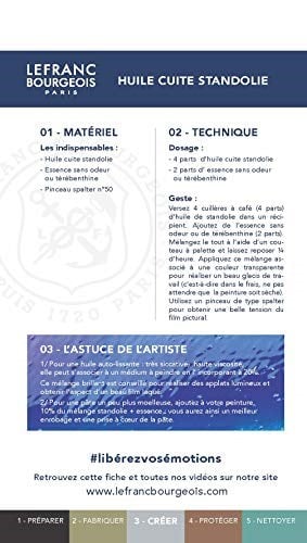 Lefranc & Bourgeois Boya Malzemesi, Keten Yağı, Yağlı Boya için Standlı Yağ, 75 ml Şişede - Seçenekler: Boya malzemesi parlak, Keten tohumu yağı...