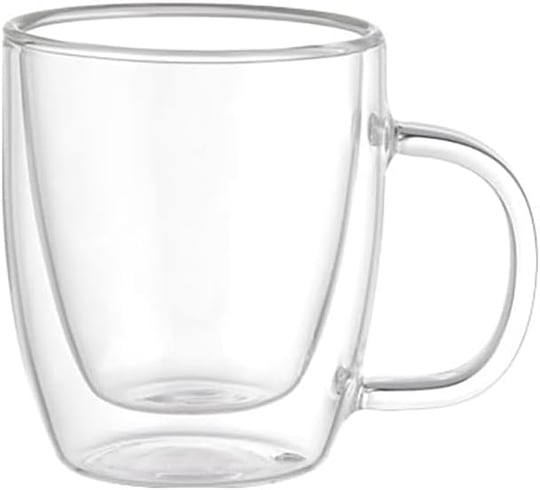 Leggno Vetro Borosilikat Çift Camlı Kulplu Bardak 310ML (2ad)