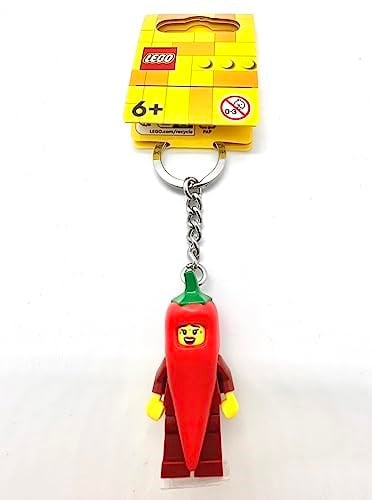 LEGO Anahtarlık - Acı biber kızı - Mini figür 854234 Anahtarlık Chili Pepper Girl ile, Kırmızı, 9 cm