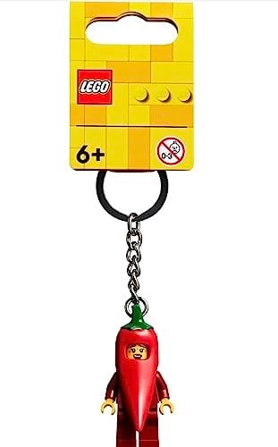 LEGO Anahtarlık - Acı biber kızı - Mini figür 854234 Anahtarlık Chili Pepper Girl ile, Kırmızı, 9 cm