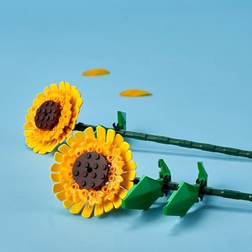 LEGO Botanicals Ayçiçeği 40524 | 8 Yaş ve Üzeri Çocuklar için Ayarlanabilir Saplı 2 Ayçiçeği İçeren Oyuncak Yapım Seti, Doğum Günü Hediyesi (191 Parça)