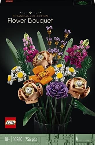LEGO Botanicals Çiçek Buketi 10280 – Yetişkinler için Gül, Aslanağzı ve Papatya İçeren Dekoratif Yapay Çiçek Modeli Yapım Seti, Kadınlar ve Erkekler için Sevgililer Günü Hediyesi Fikri (756 Parça)