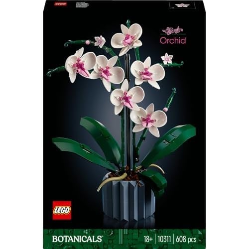 LEGO Botanicals Orkide 10311 – Yetişkinler için 5 Yaprak, 2 Kök ve Saksı İçeren Yaratıcı Dekoratif Yapay Bitki Modeli Yapım Seti, Kadınlar ve Erkekler için Sevgililer Günü Hediyesi Fikri (608 Parça)