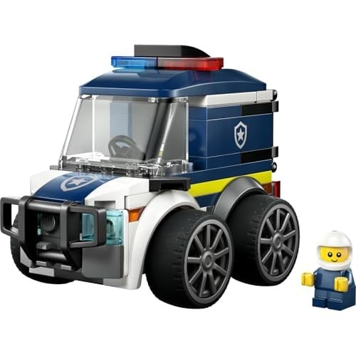 LEGO City Araçlar - Polis Kamyonu 60481 | 5 Yaş ve Üzeri Çocuklar için Polis Memuru Minifigürü İçeren Oyuncak Araba Yapım Seti, Hediye Fikri (71 Parça)