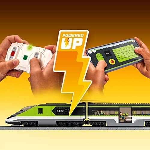 LEGO City Express Yolcu Treni Seti, Uzaktan Kumandalı Oyuncak, Parlaklığı Ayarlanabilen Farlar, 2 Vagon, 24 Parça Ray ve 6 Minifigür Dahil, Erkek ve Kız Çocuklarına Benzersiz bir Hediye 60337