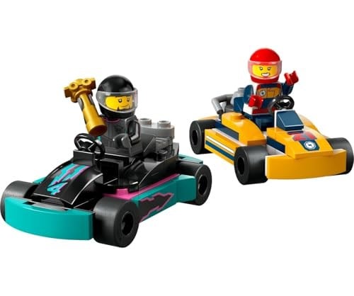 LEGO City Go-Kartlar ve Yarış Sürücüleri 60400-5 Yaş ve Üzeri için Yarışçı Minifigürü İçeren Yaratıcı Oyuncak Yapım Seti (99 Parça)