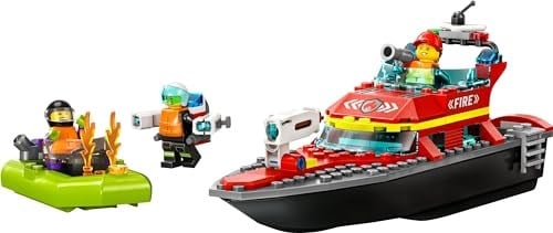 LEGO City İtfaiye Kurtarma Teknesi 60373-5 Yaş ve Üzeri Uygulamalı Oyunları Seven Çocuklar için Oyuncak Yapım Seti (144 Parça)