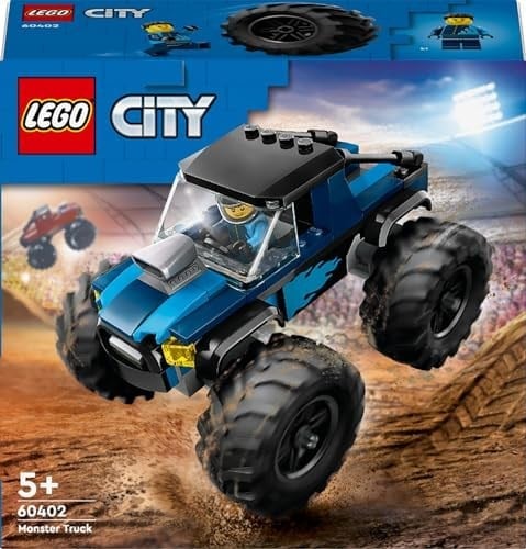 LEGO City Mavi Canavar Kamyon 60402-5 Yaş ve Üzeri Çocuklar için Kamyonet İçeren Yaratıcı Oyuncak Yapım Seti (148 Parça)