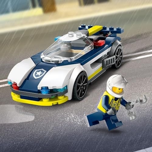 LEGO City Polis Arabası ve Spor Araba Takibi 60415-6 Yaş ve Üzeri Çocuklar için Polis Minifigürü İçeren Yaratıcı Oyuncak Yapım Seti (213 Parça)