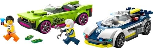 LEGO City Polis Arabası ve Spor Araba Takibi 60415-6 Yaş ve Üzeri Çocuklar için Polis Minifigürü İçeren Yaratıcı Oyuncak Yapım Seti (213 Parça)