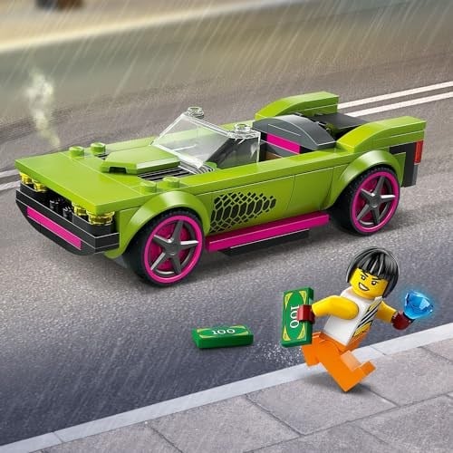 LEGO City Polis Arabası ve Spor Araba Takibi 60415-6 Yaş ve Üzeri Çocuklar için Polis Minifigürü İçeren Yaratıcı Oyuncak Yapım Seti (213 Parça)