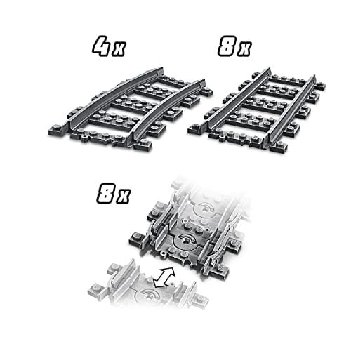 LEGO City Raylar 60205-5 Yaş ve Üzeri Çocuklar için City Setleriyle Uyumlu Yaratıcı Oyuncak Yapım Seti (20 Parça)