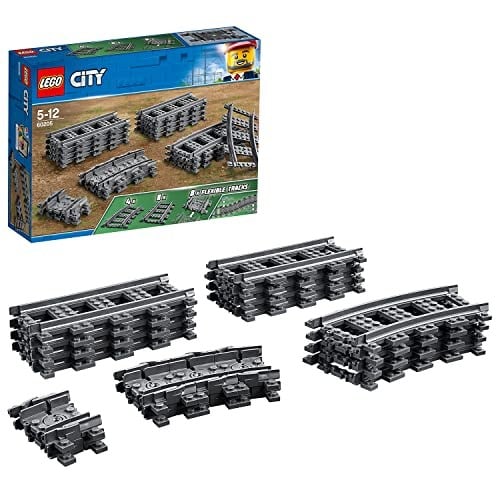 LEGO City Raylar 60205-5 Yaş ve Üzeri Çocuklar için City Setleriyle Uyumlu Yaratıcı Oyuncak Yapım Seti (20 Parça)