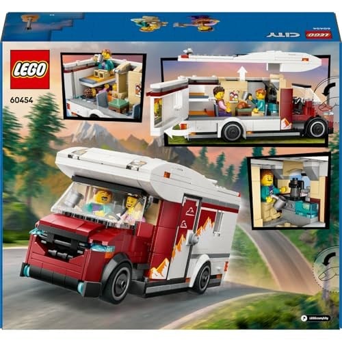 LEGO City Tatil Macera Karavanı 60454-6 Yaş ve Üzeri Çocuklar için Yaratıcı Oyuncak Yapım Seti, Doğum Günü Hediyesi (385 Parça)
