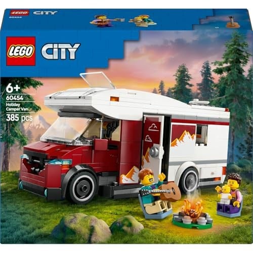 LEGO City Tatil Macera Karavanı 60454-6 Yaş ve Üzeri Çocuklar için Yaratıcı Oyuncak Yapım Seti, Doğum Günü Hediyesi (385 Parça)