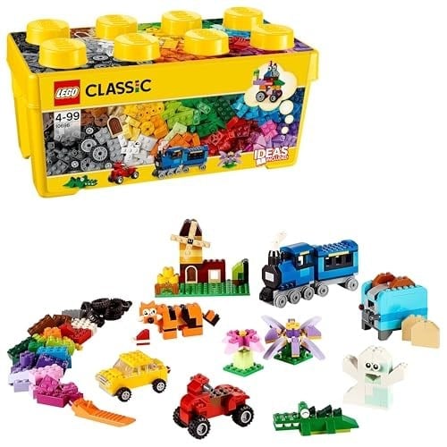 LEGO Classic Orta Boy Yaratıcı Parçalar Yapım Kutusu 10696 - Yaratıcı Çocuklar için Oyuncak Yapım Seti (484 Parça)