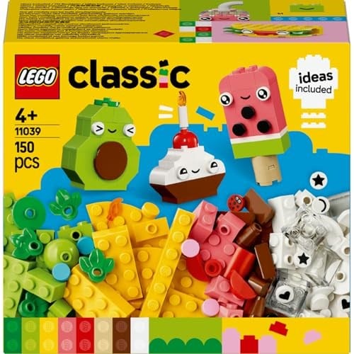 LEGO Classic Yaratıcı Yiyecek Arkadaşları 11039 | 4 Yaş ve Üzeri Çocuklar için Renkli Yapım Parçaları İçeren Oyuncak Yapım Seti, Hediye Fikri (150 Parça)