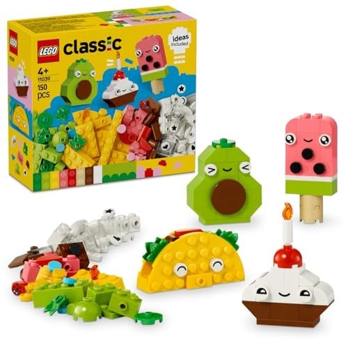 LEGO Classic Yaratıcı Yiyecek Arkadaşları 11039 | 4 Yaş ve Üzeri Çocuklar için Renkli Yapım Parçaları İçeren Oyuncak Yapım Seti, Hediye Fikri (150 Parça)