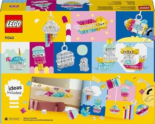 LEGO Classical Saydam Kutu 11040 – 5 Yaş ve Üzeri Kız ve Erkek Çocuklar için Unicorn, Ejderha, Penguen ve Daha Fazla Mini Figür İçeren Renkli Yapım Parçaları ve Askı Parçaları Yapım Seti (340 Parça)