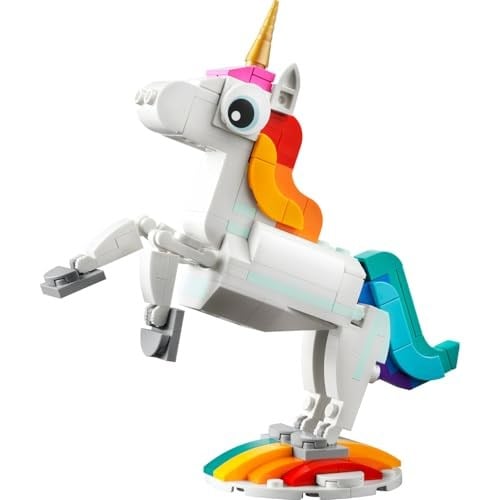 LEGO Creator Sihirli Tek Boynuzlu At 31140-7 Yaş ve Üzeri Çocuklar için Tek Boynuzlu At, Denizatı ve Tavus Kuşu İçeren Yaratıcı Oyuncak Yapım Seti (145 Parça)