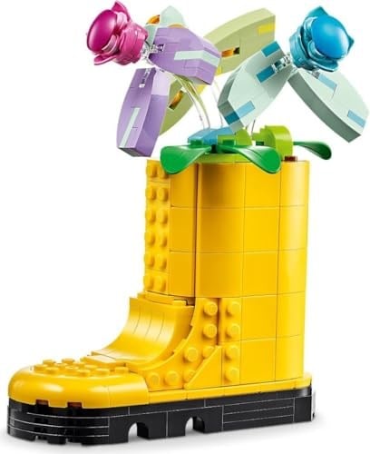 LEGO Creator Sulama Kabında Çiçekler 31149-8 Yaş ve Üzeri Çocuklar için Çizme ve Kuş Modeli Seçenekleri İçeren 3’ü 1 Arada Yaratıcı Oyuncak Yapım Seti, Doğum Günü Hediyesi Fikri (420 Parça)