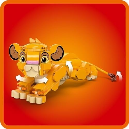 LEGO ǀ Disney Yavru Aslan Kral Simba 43243 – 6 Yaş ve Üzeri Çocuklar İçin İnşa Edilebilen Yaratıcı Oyuncak Yapım Seti (222 Parça)