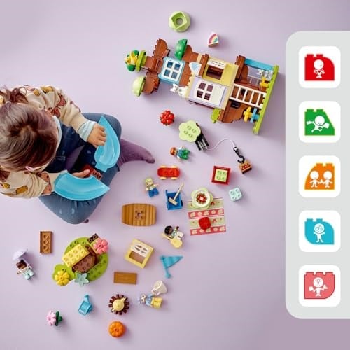 LEGO DUPLO 3’ü 1 Arada Ağaç Ev 10993-3 Yaş ve Üzeri için Yaratıcı Oyuncak Yapım Seti (126 Parça)