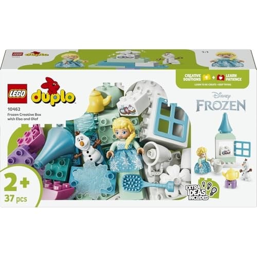 LEGO DUPLO Disney Elsa ve Olaf ile Karlar Ülkesi Yaratıcı Kutusu 10462 | 2 Yaş ve Üzeri Çocuklar için Karakterler ve Aksesuarlar İçeren Eğitici Oyuncak Yapım Seti, Yaratıcı Hediye Fikri (37 Parça)