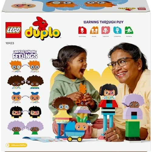 LEGO DUPLO Kasabası İnşa Edilebilen Duygulu İnsanlar 10423-3 Yaş ve Üzeri Çocuklar için Eğitici Oyuncak Yapım Seti, Doğum Günü Hediyesi Fikri (71 Parça)