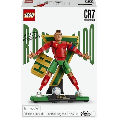 LEGO Editions Cristiano Ronaldo – Futbol Efsanesi 43016 | 12 Yaş ve Üzeri Çocuklar için Figür ve Baskılı İmza Levhası İçeren Oyuncak Yapım Seti, Doğum Günü Hediyesi Fikri (854 Parça)