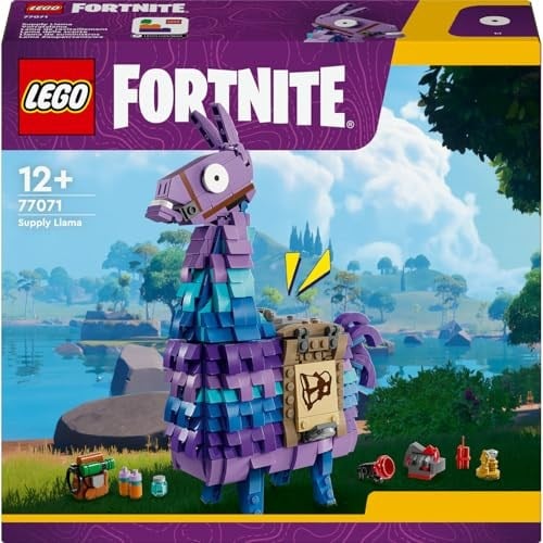 LEGO Fortnite Mühimmat Laması 77071 – 12 Yaş ve Üzeri Çocuklar için Grappler, Mavi Gazoz, Sille Suyu ve Dinamit Dahil Aksesuarlar İçeren Oyuncak Yapım Seti, Oyuncular için Hediye Fikri (691 Parça)