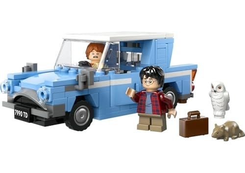 LEGO Harry Potter Uçan Ford Anglia 76424 – 7 Yaş ve Üzeri Çocuklar için Hediye Fikri, Harry Potter, Ron Weasley ve Hedwig Minifigürleri İçeren Koleksiyonluk Yaratıcı Oyuncak Yapım Seti (165 Parça)