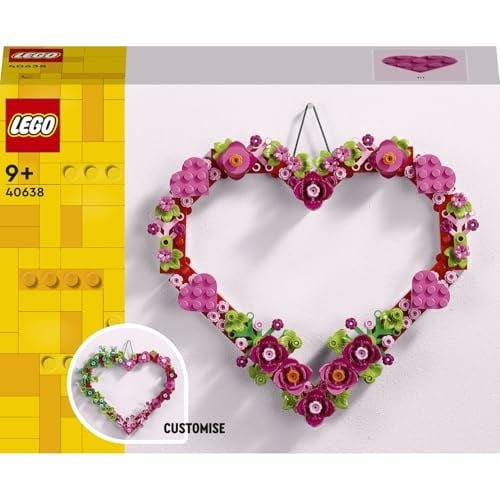 LEGO Icons Kalp Süsü 40638-9 Yaş Üzeri İçin Dekoratif, Hediyelik Yaratıcı Model Yapım Seti (254 Parça)