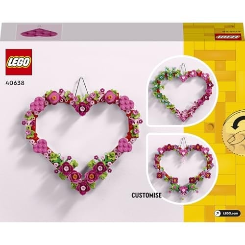 LEGO Icons Kalp Süsü 40638-9 Yaş Üzeri İçin Dekoratif, Hediyelik Yaratıcı Model Yapım Seti (254 Parça)