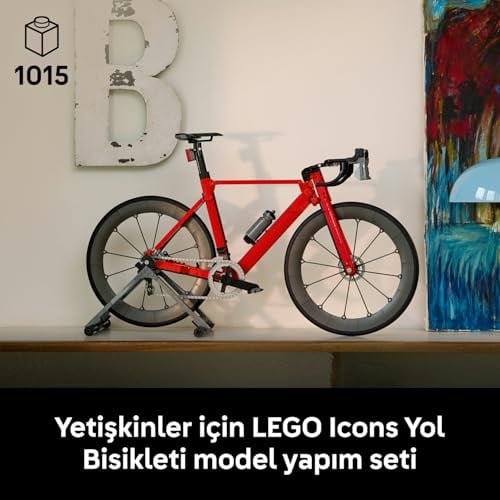 LEGO Icons Yol Bisikleti 11380 | Yetişkinler için Vites Mekanizması İçeren Koleksiyonluk Dekoratif Model Yapım Seti, Hediye Fikri (1015 Parça)