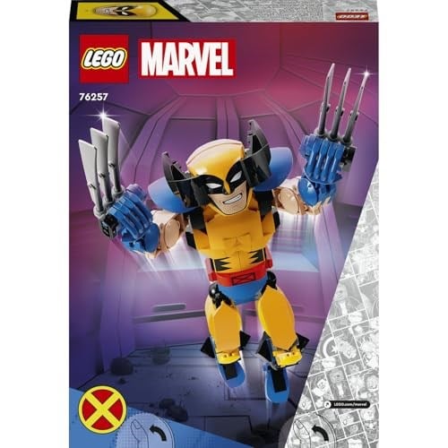 LEGO Marvel Wolverine Yapım Figürü 76257 – 8 Yaş ve Üzeri Kız ve Erkek Çocuklar için Süper Kahraman Hediyesi Fikri, 3 Uzayan Pençe Gibi Orijinal Detaylar İçeren Yaratıcı Oyuncak Yapım Seti (327 Parça)