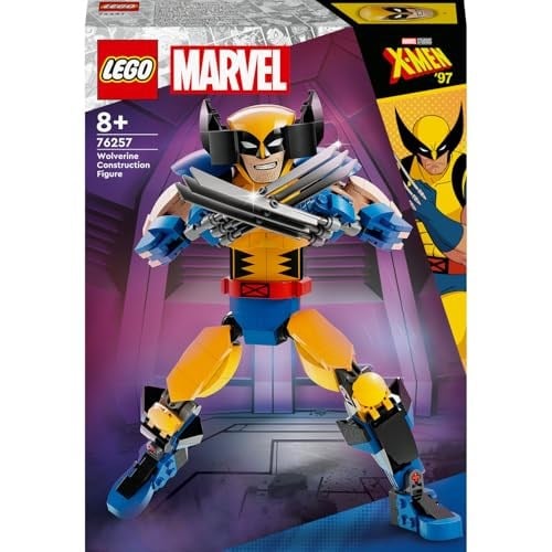 LEGO Marvel Wolverine Yapım Figürü 76257 – 8 Yaş ve Üzeri Kız ve Erkek Çocuklar için Süper Kahraman Hediyesi Fikri, 3 Uzayan Pençe Gibi Orijinal Detaylar İçeren Yaratıcı Oyuncak Yapım Seti (327 Parça)