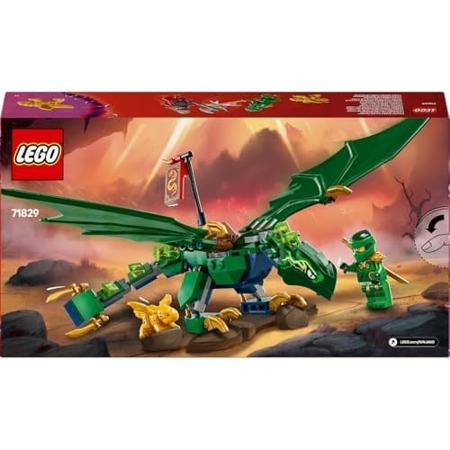 LEGO NINJAGO Lloyd’un Yeşil Orman Ejderhası 71829-6 Yaş ve Üzeri Çocuklar için 2 Minifigürlü Yaratıcı Oyuncak Yapım Seti, Doğum Günü Hediyesi (128 Parça)