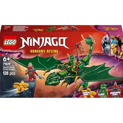 LEGO NINJAGO Lloyd’un Yeşil Orman Ejderhası 71829-6 Yaş ve Üzeri Çocuklar için 2 Minifigürlü Yaratıcı Oyuncak Yapım Seti, Doğum Günü Hediyesi (128 Parça)