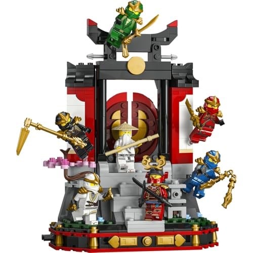 LEGO NINJAGO Ninja Karakteri Sergileme Modeli 15. Yıl Dönümü 71866 | 14 Yaş ve Üzeri Çocuklar için 8 Minifigür İçeren Dekoratif Sergileme Oyuncak Yapım Seti, Yaratıcı Hediye Fikri (447 Parça)
