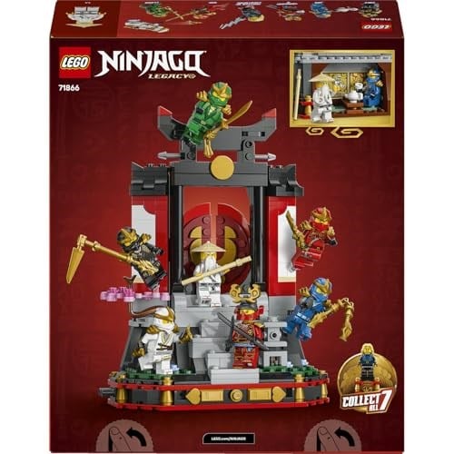 LEGO NINJAGO Ninja Karakteri Sergileme Modeli 15. Yıl Dönümü 71866 | 14 Yaş ve Üzeri Çocuklar için 8 Minifigür İçeren Dekoratif Sergileme Oyuncak Yapım Seti, Yaratıcı Hediye Fikri (447 Parça)