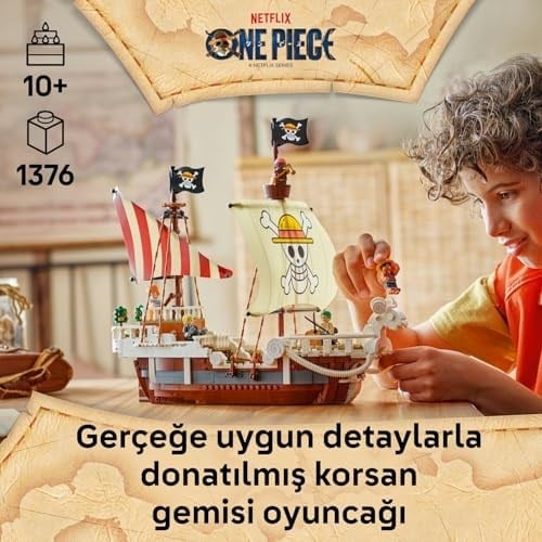 LEGO ONE PIECE Going Merry Korsan Gemisi 75639 – 10 Yaş ve Üzeri Çocuklara Özel, 5 Minifigür İçeren Detaylı Anime Gemi Modeli, Hayal Gücü Geliştiren Yapım Seti, Doğum Günü Hediyesi (1376 Parça)