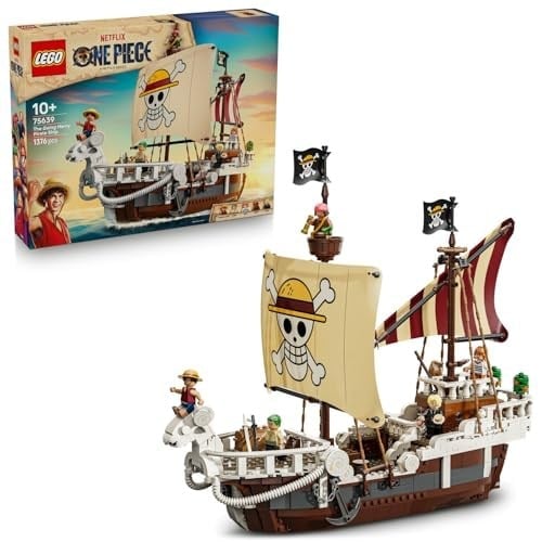 LEGO ONE PIECE Going Merry Korsan Gemisi 75639 – 10 Yaş ve Üzeri Çocuklara Özel, 5 Minifigür İçeren Detaylı Anime Gemi Modeli, Hayal Gücü Geliştiren Yapım Seti, Doğum Günü Hediyesi (1376 Parça)