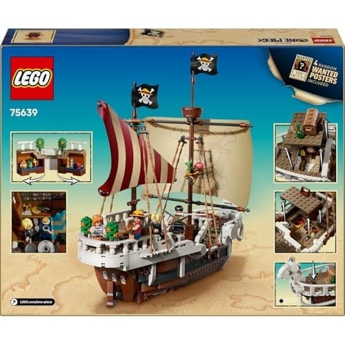 LEGO ONE PIECE Going Merry Korsan Gemisi 75639 – 10 Yaş ve Üzeri Çocuklara Özel, 5 Minifigür İçeren Detaylı Anime Gemi Modeli, Hayal Gücü Geliştiren Yapım Seti, Doğum Günü Hediyesi (1376 Parça)
